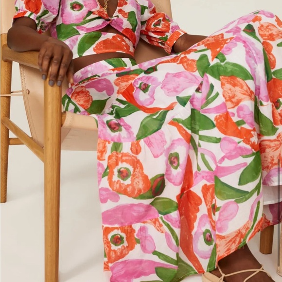 Banjanan Agatha Floral Cotton Skirt - Picture 5 of 8